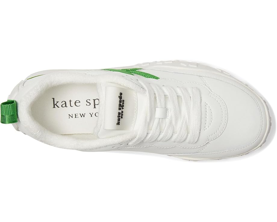 Кроссовки Kate Spade New York K As In Kate Smooth Leather Runner, цвет True White/ KS Green — фото 2