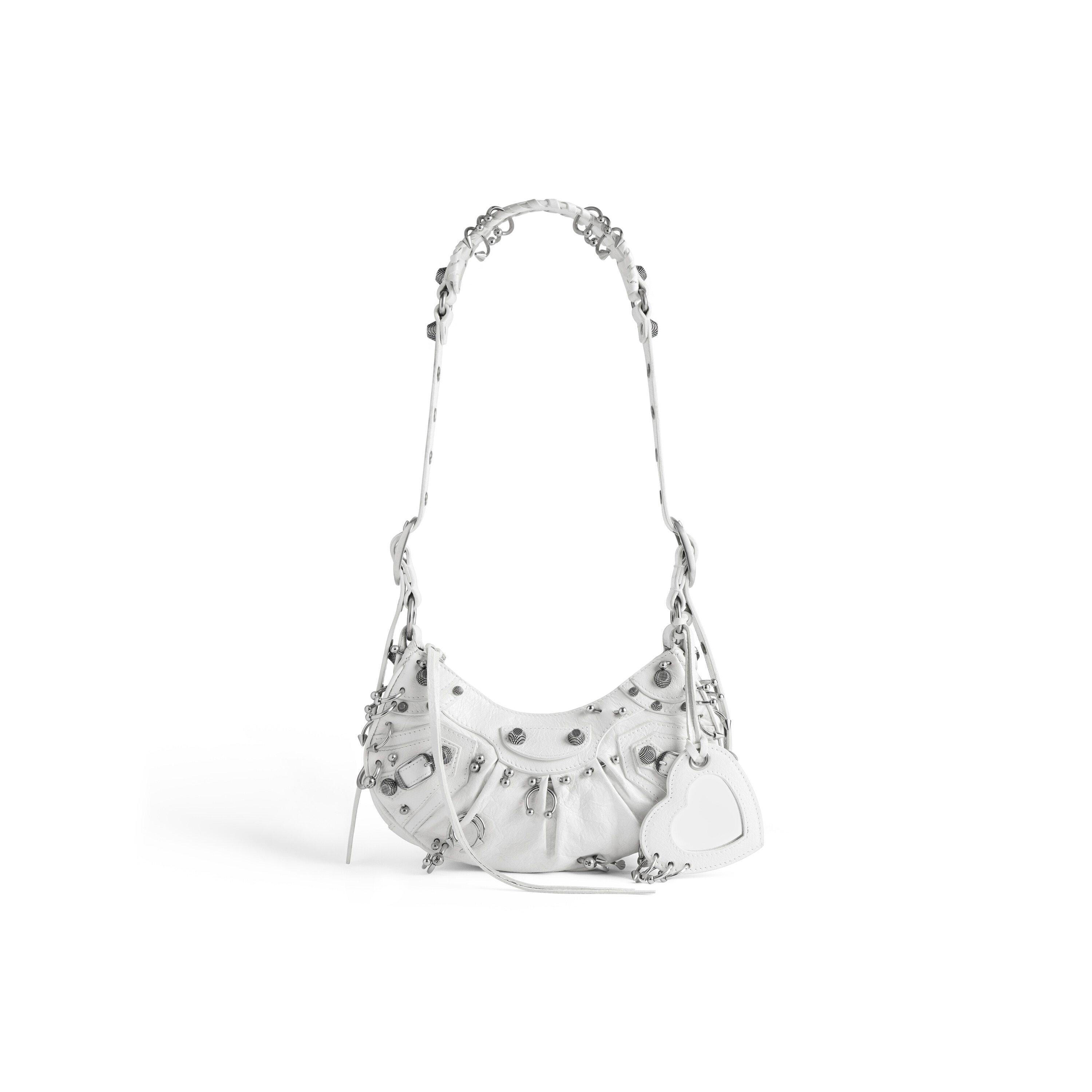 

Сумка через плечо Le Cagole XS с пирсингом BALENCIAGA, белый