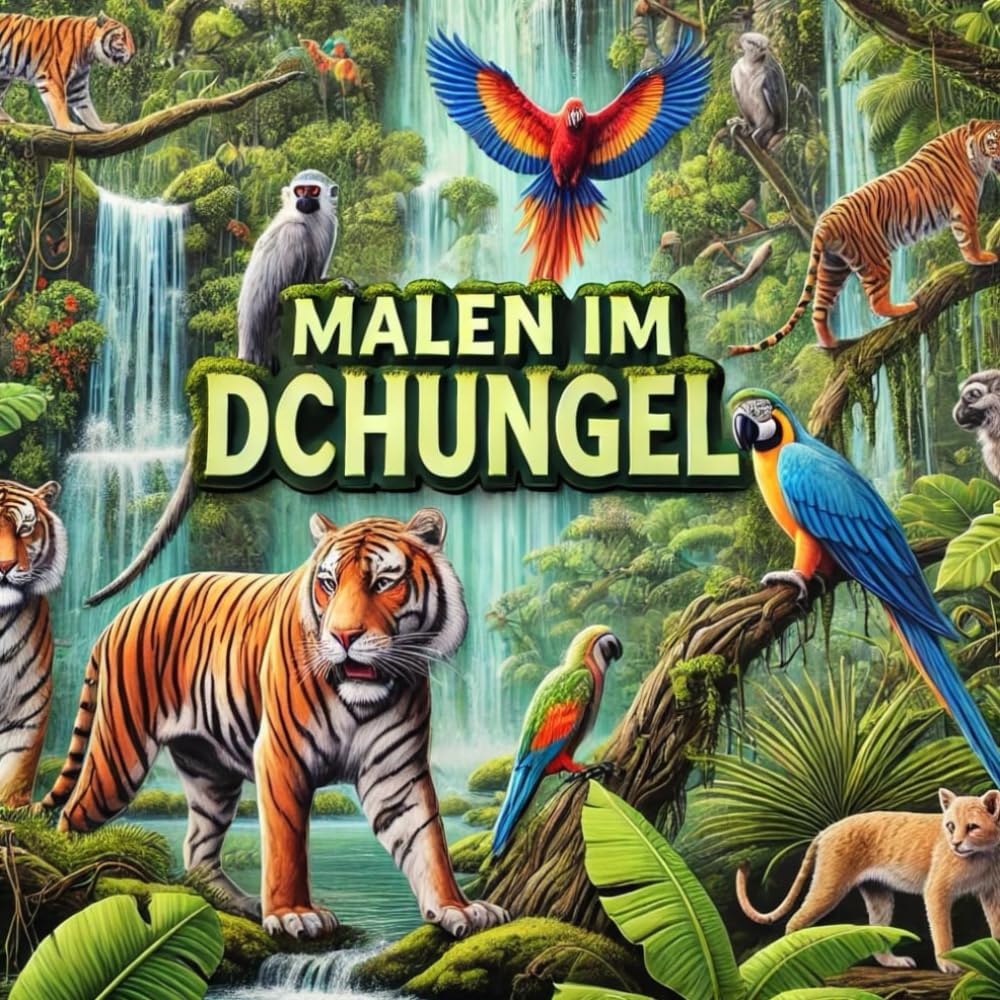 

Malen im Dschungel: Entdecke wilde Tiere und exotische Abenteuer zum Ausmalen (German Edition) (Independently published)