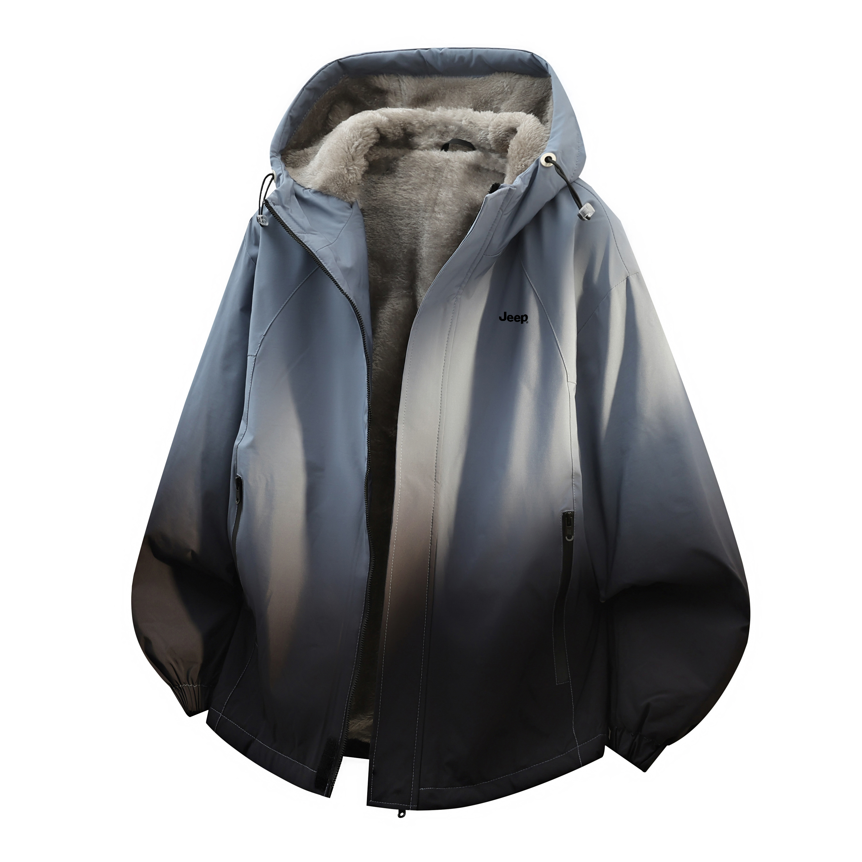 

Пуховик Unisex с капюшоном утепленный стеганый Jeep, синий