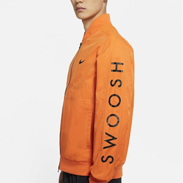 Куртка sportswear swoosh logo printing sports jacket orange Nike, оранжевый — фото 4