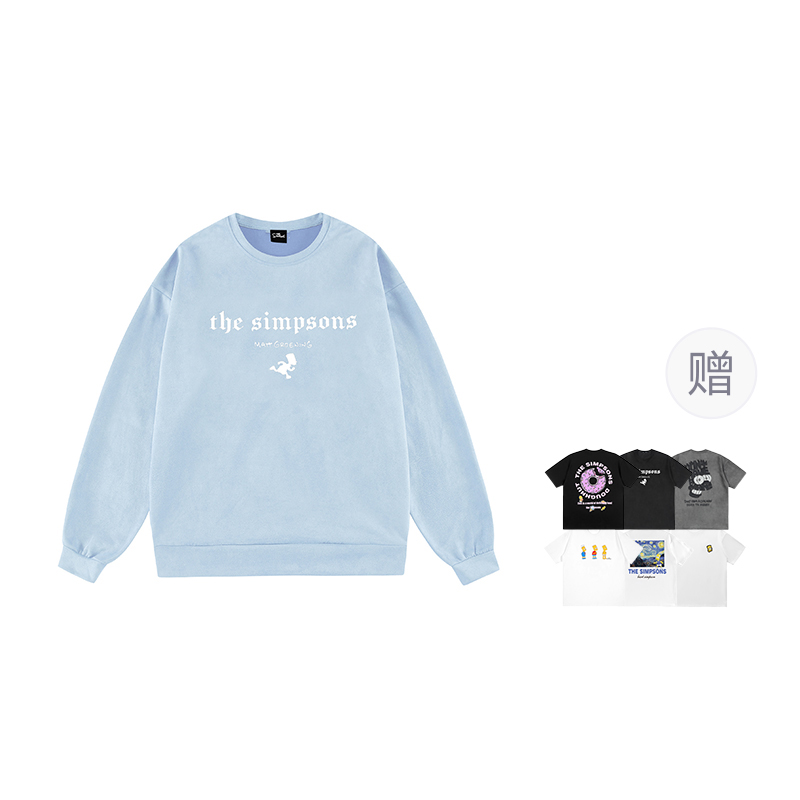 

Свитшот для осени и зимы унисекс The Simpsons, синий