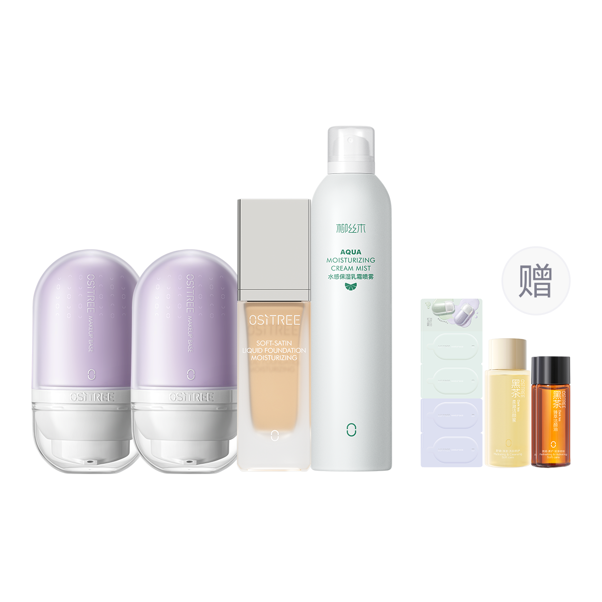 

Ositree Набор тонального крема radiant water glow с натуральной кремовой текстурой, увлажняющий, осветляющий, маскирующий тон кожи, 32 г