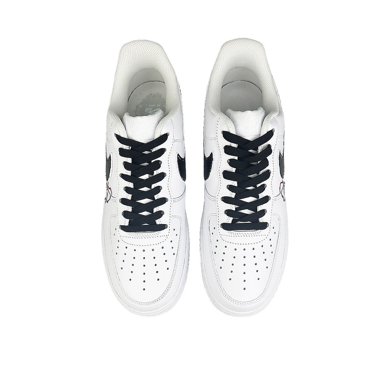 Кроссовки Nike Air Force 1 Skateboarding Shoes Unisex Low-top Black/Dark Obsidian/Total Orange, черный/оранжевый — фото 4