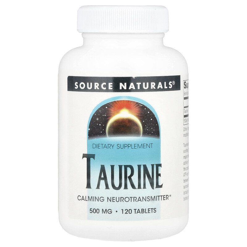 

Source Naturals, Таурин, 500 мг, 120 таблеток