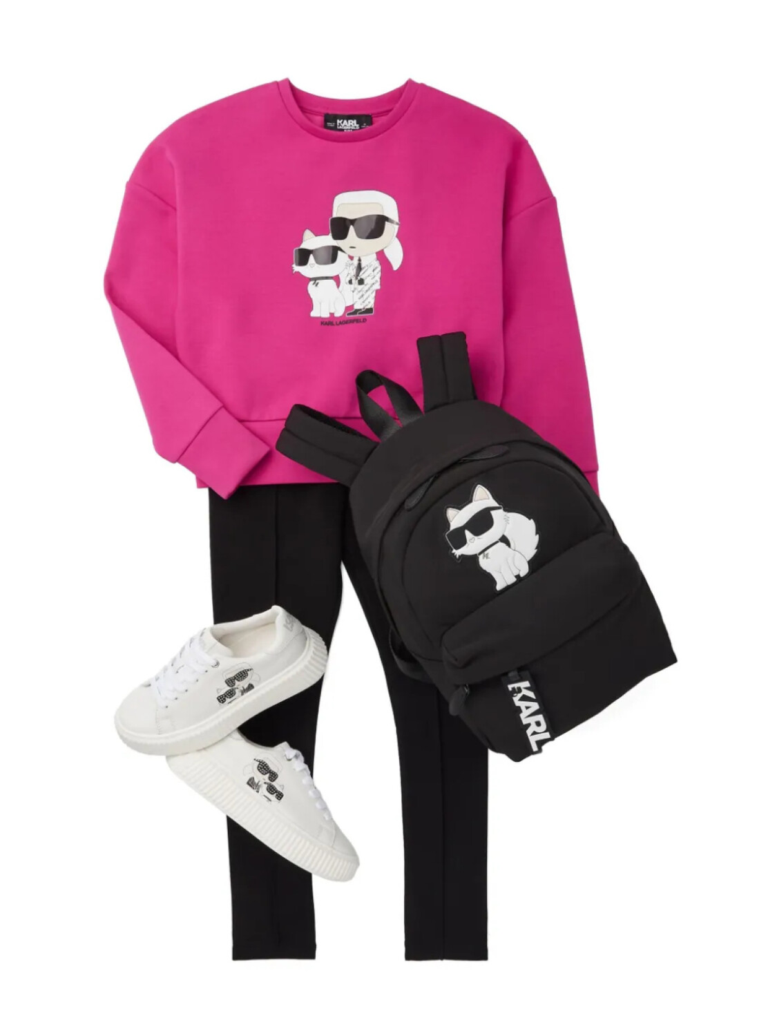 Karl Lagerfeld Kids толстовка Ikonik Karl, розовый — фото 4