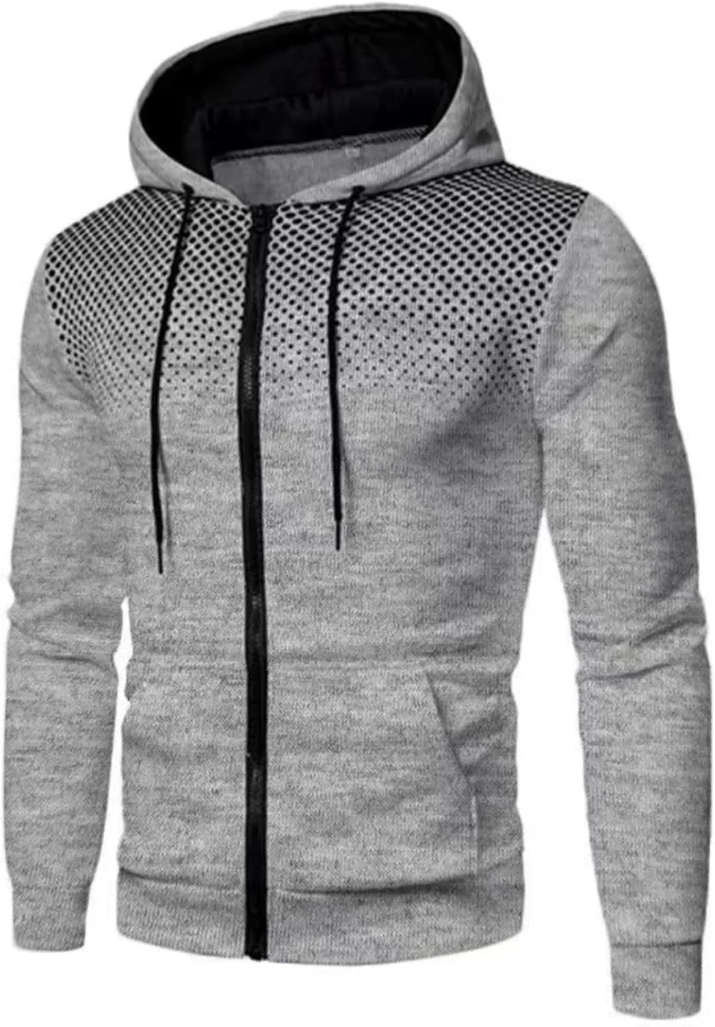 

Мужская худи с молнией и принтом в горошек LOAIHA