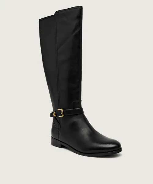 Кожаные сапоги для верховой езды Brooke Lauren Ralph Lauren, черный
