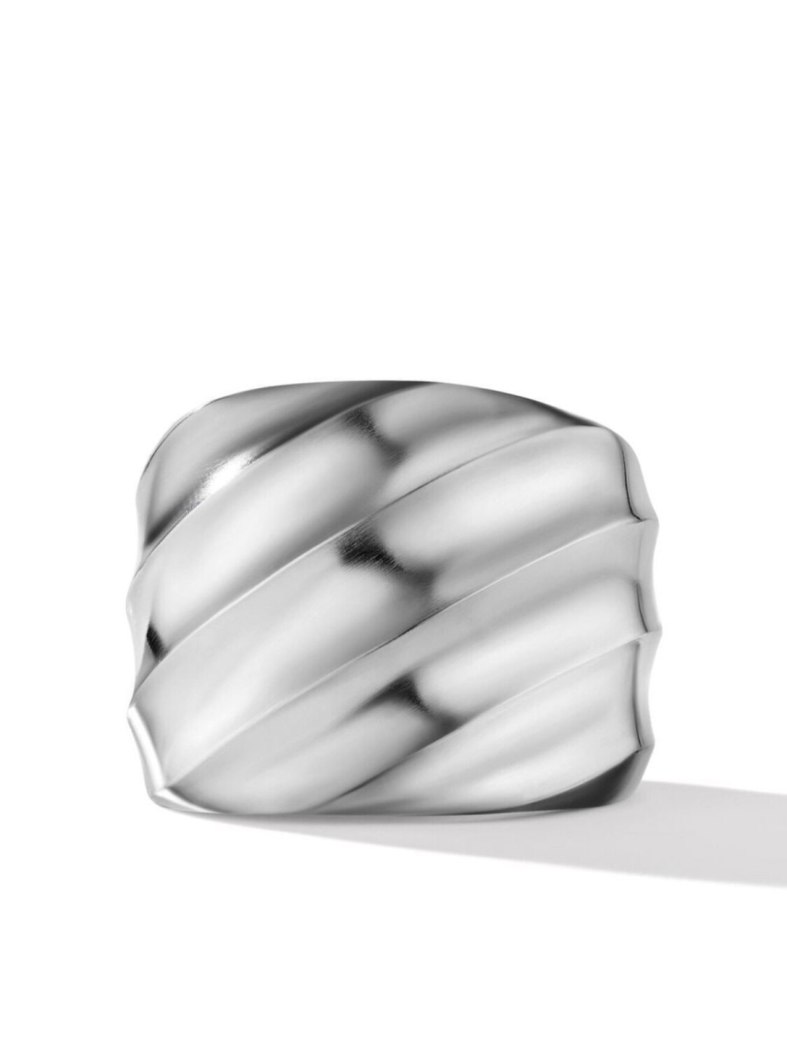 

Серебряное кольцо Cable Edge Saddle David Yurman, серебряный