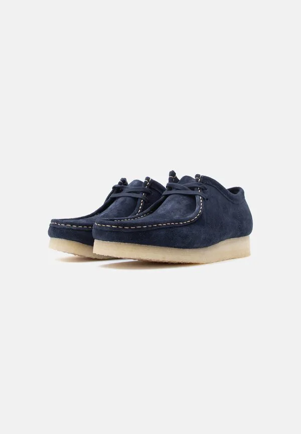 Повседневные кроссовки wallabee на шнуровке Clarks Originals, Navy — фото 2