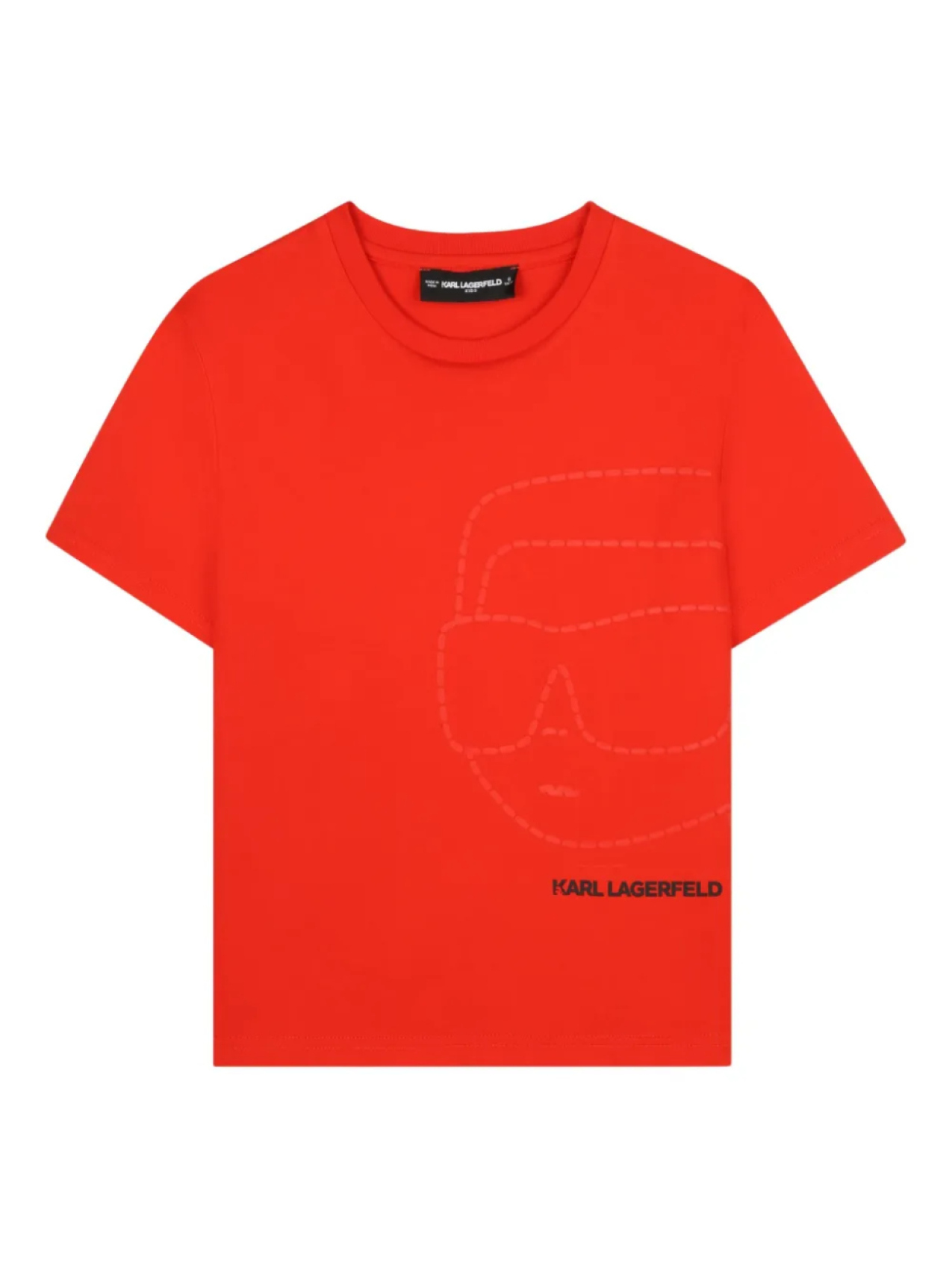 

Karl Lagerfeld Kids футболка с графичным принтом, красный