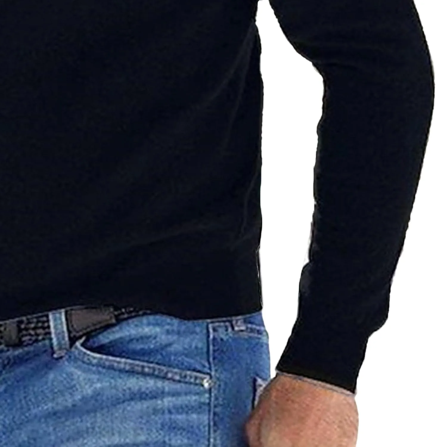 Мужской свитер-пуловер Quarter Zip Mock Neck Slim Fit — фото 3