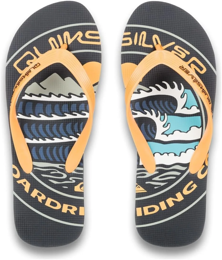 Мужские сандалии Quiksilver Molokai Screen, черный/желтый — фото 3