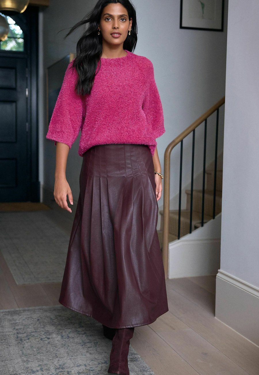 Юбка Next MIDI KILT, Berry Red/Red — фото 2