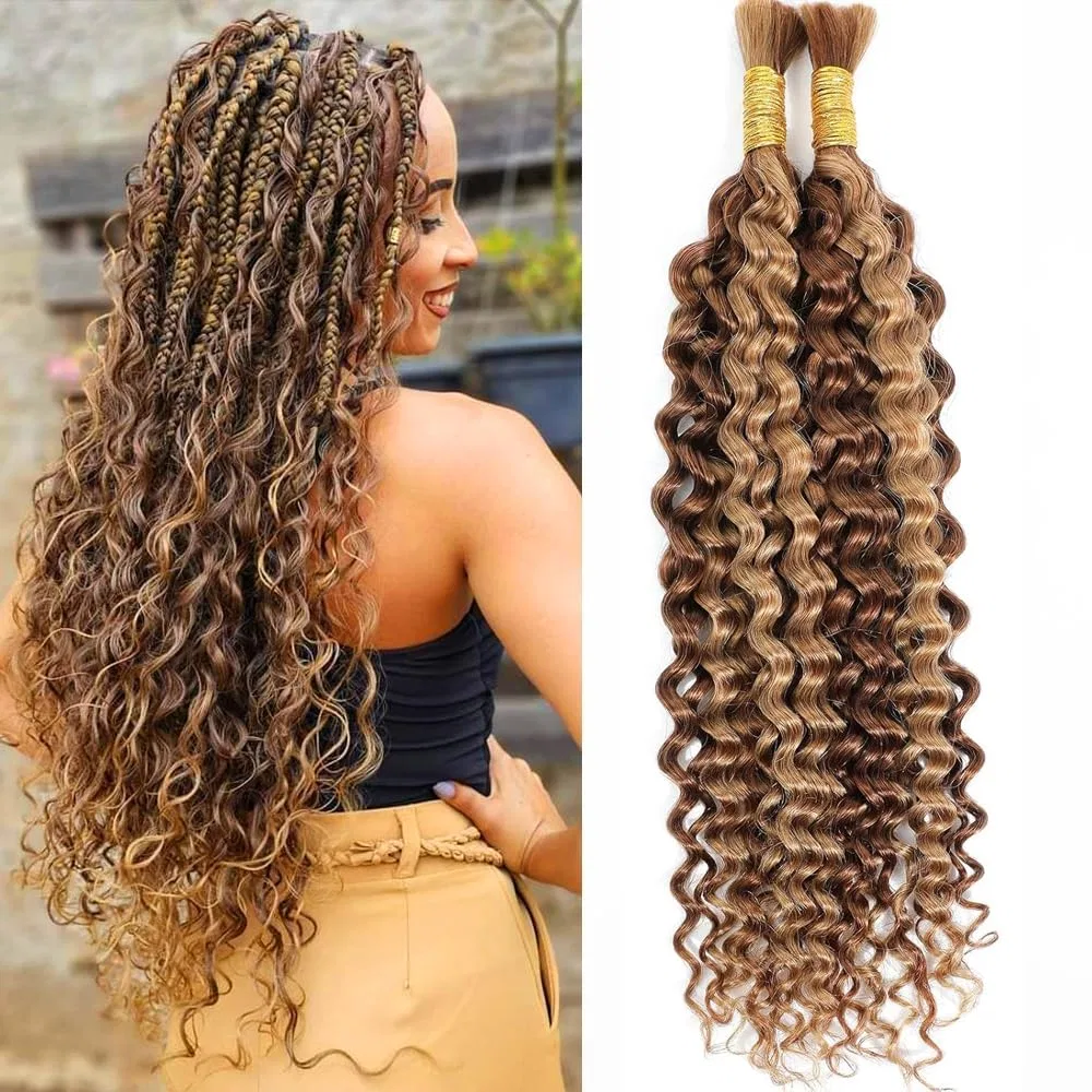Искусственные волосы Deep Wave Bulk Braiding Hair для афрокосичек Taoyemy, P27/30#
