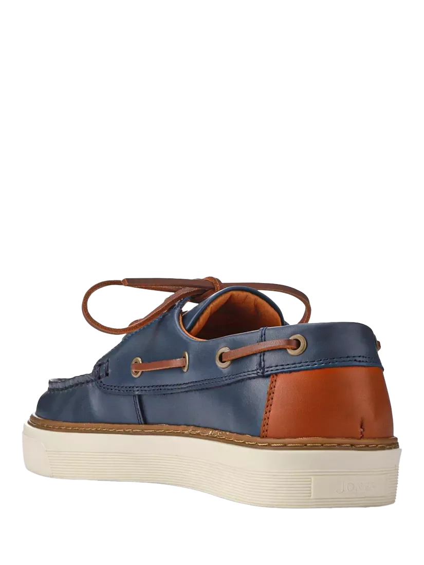 Кожаные лодочные туфли Rhodes Jones Bootmaker, Navy — фото 3