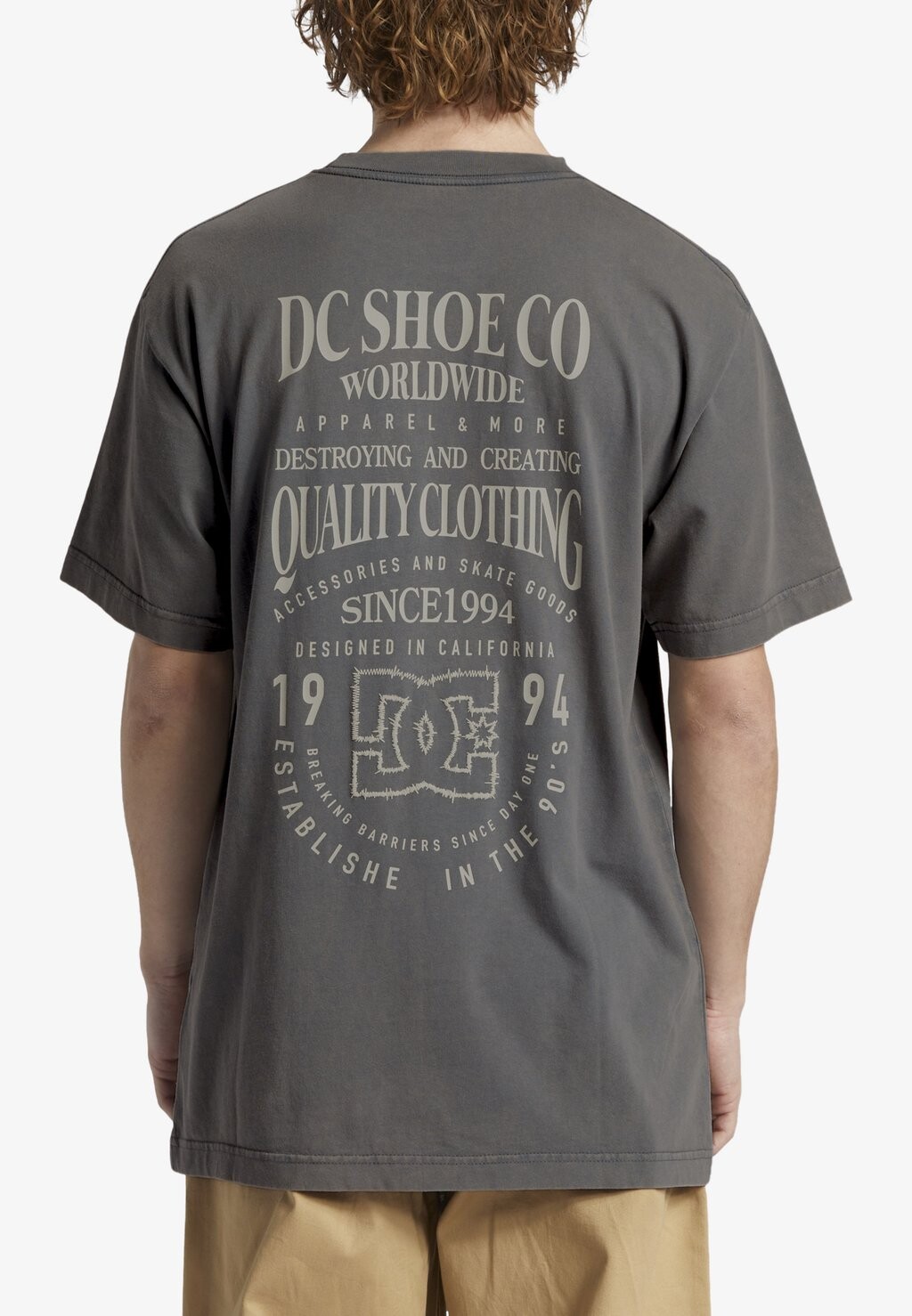 

Футболка с принтом DC Shoes, цвет stormy weather acid wash