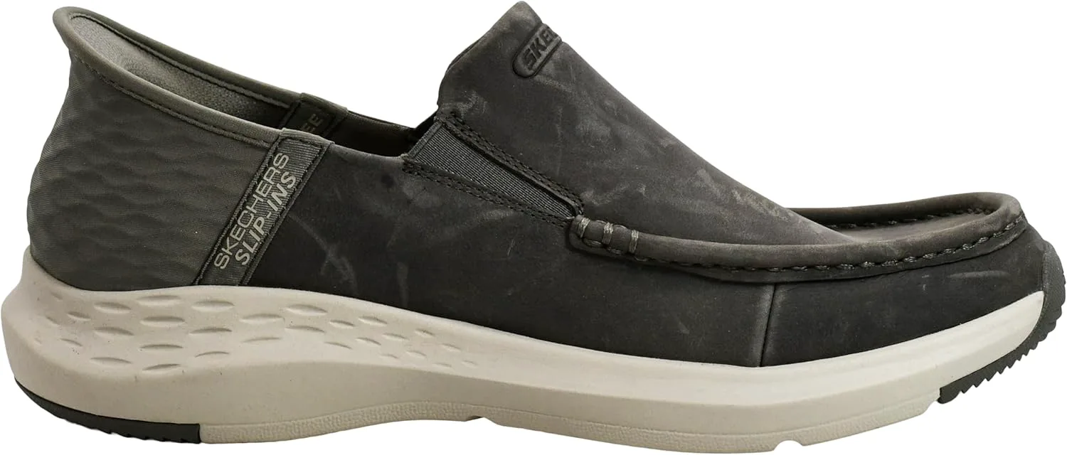 

Мужские слипон-кроссовки Skechers USA Parson - Oswin с кожаным носком-мокасином, оливковый