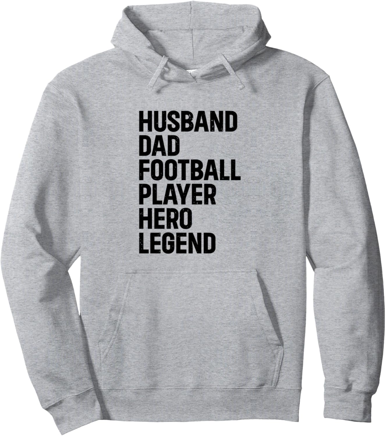 

Худи с надписью «Американский футбол: муж, отец, герой-легенда среди футболистов» American Football Daddy Football Player, серый