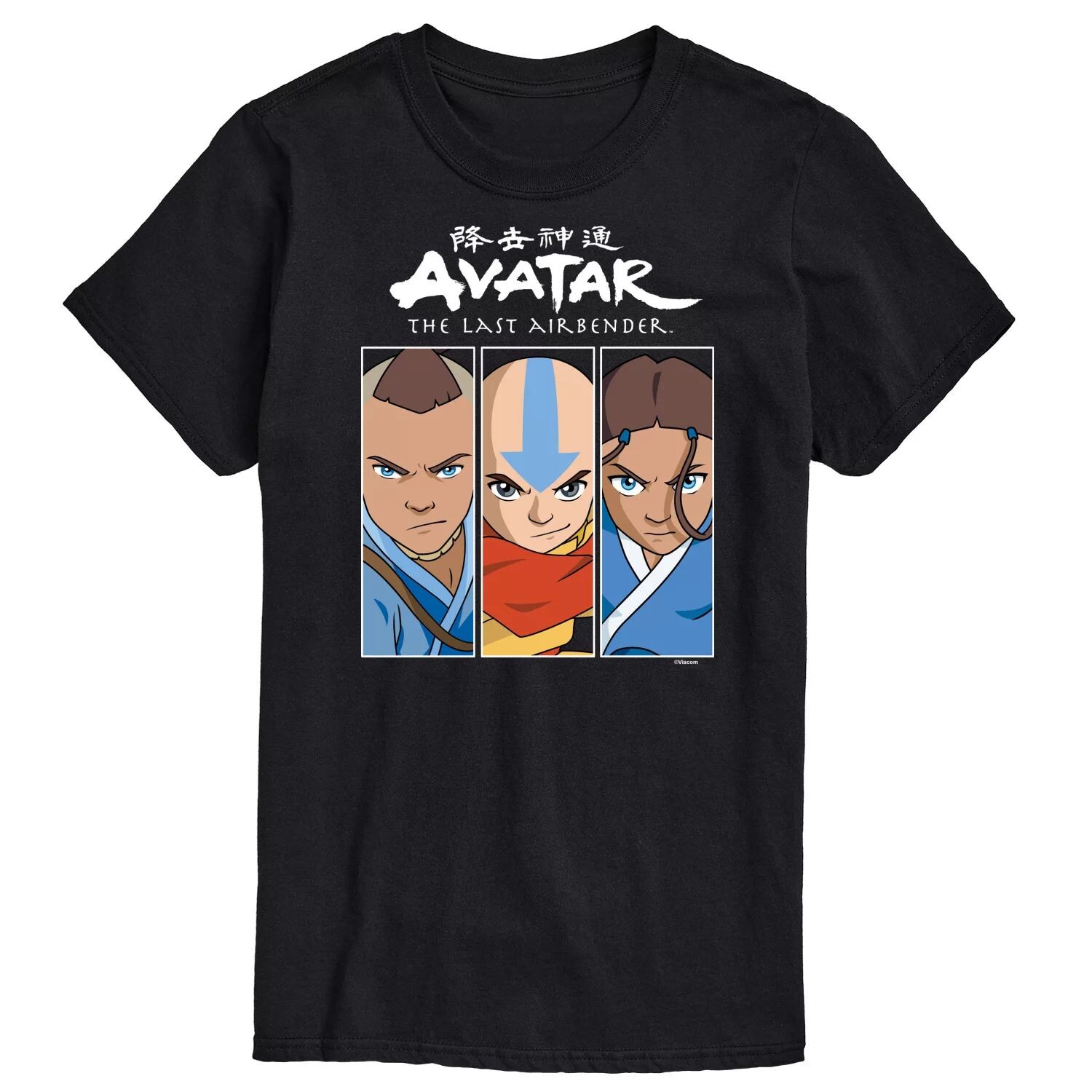 

Футболка с изображением персонажей Big & Tall Avatar The Last Airbender Nickelodeon, черный