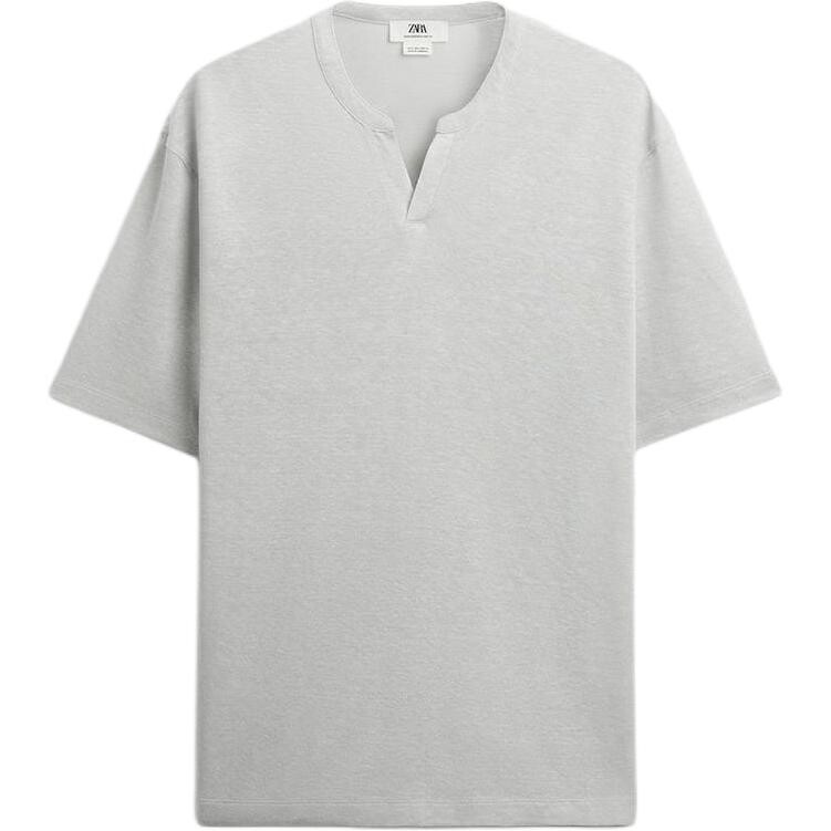 

Футболка мужская светло-серая Zara, серый