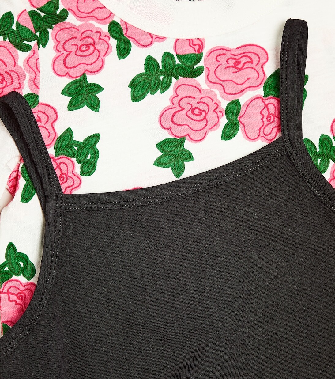Комплект из футболки и платья из хлопкового джерси roses Mini Rodini, мультиколор — фото 3