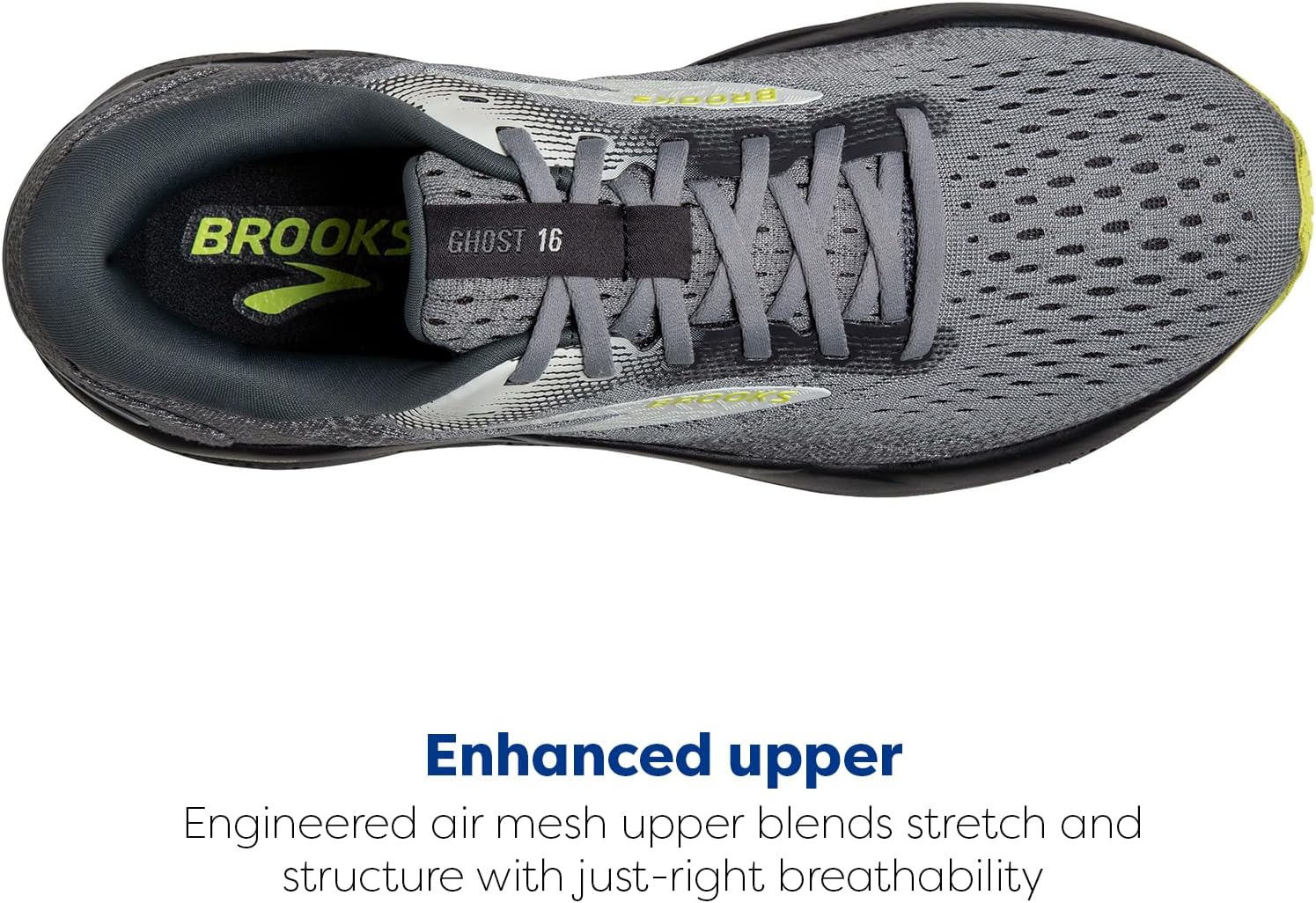 Мужские нейтральные беговые кроссовки Brooks Ghost 16, серый — фото 4