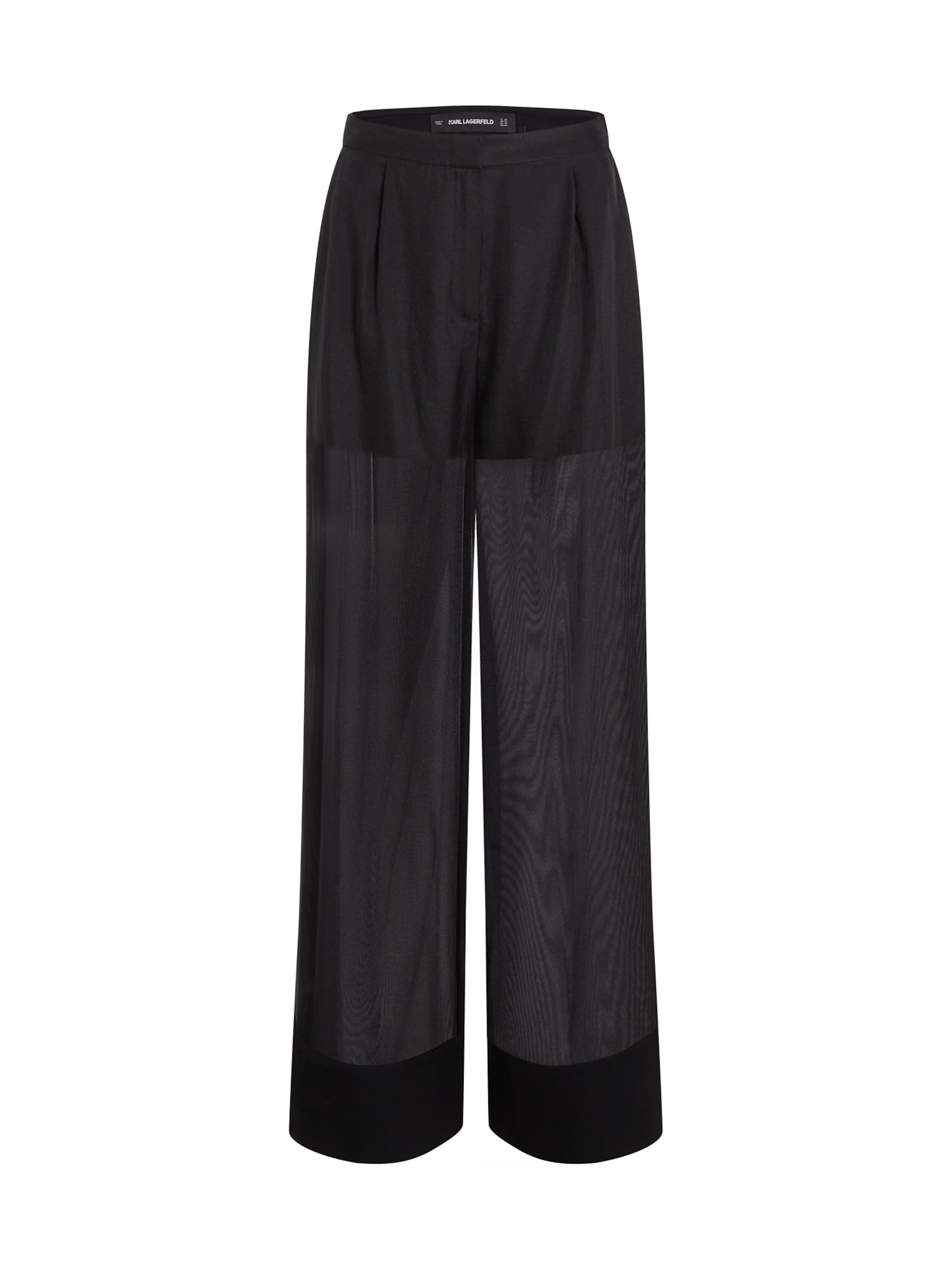 

Karl Lagerfeld Широкие брюки со складками спереди в черном цвете