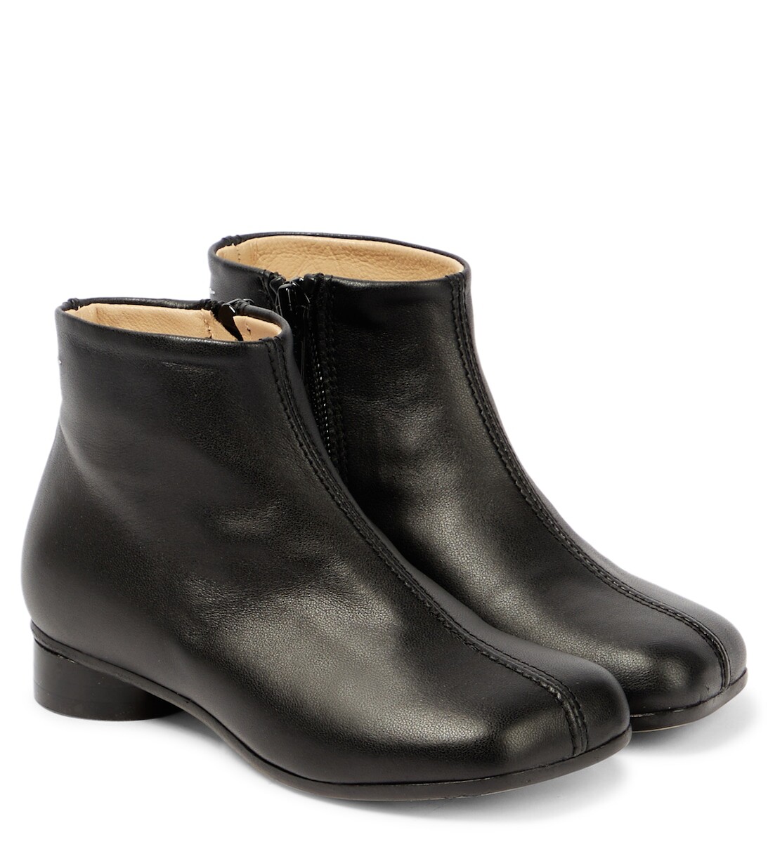 

Кожаные ботильоны MM6 Maison Margiela, черный