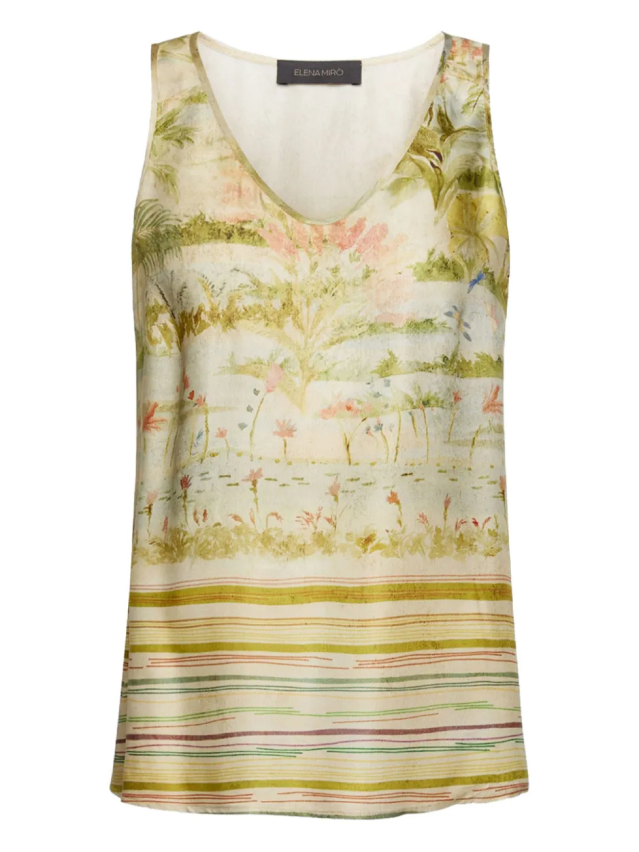 

Топ ELENA MIRO` printed top, зеленый