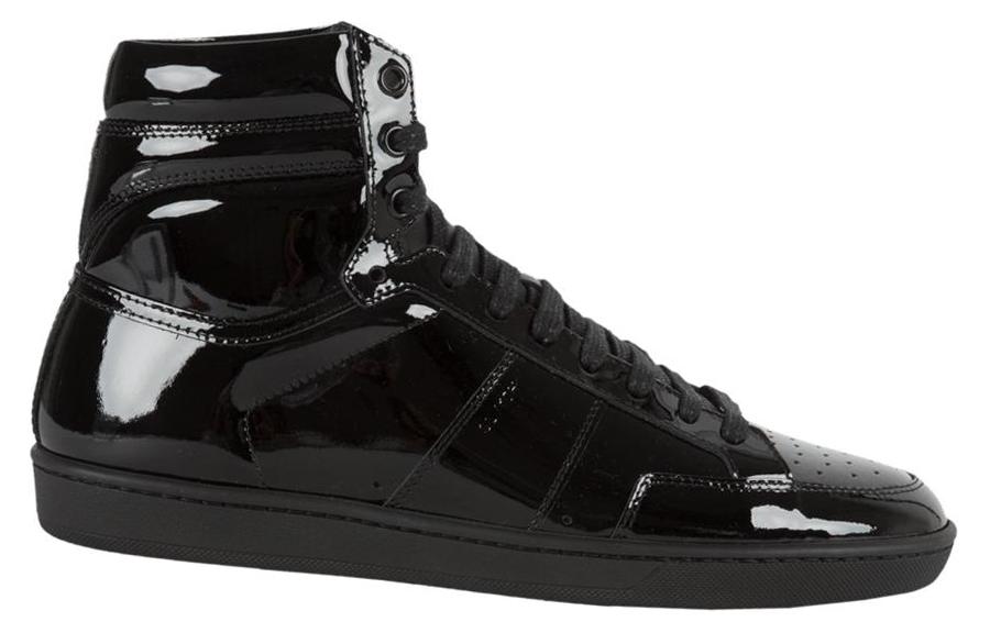 SAINT LAURENT Высокие скейтерские кроссовки SL/10 мужские black — фото 3