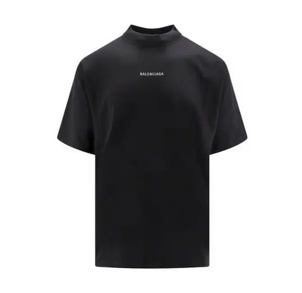 

Футболка logo t-shirt 'black white' Balenciaga, черный