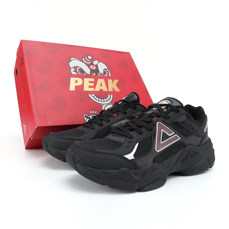 

Кроссовки PEAK Chunky Sneakers Men Low-top Black/big Red, черный/красный