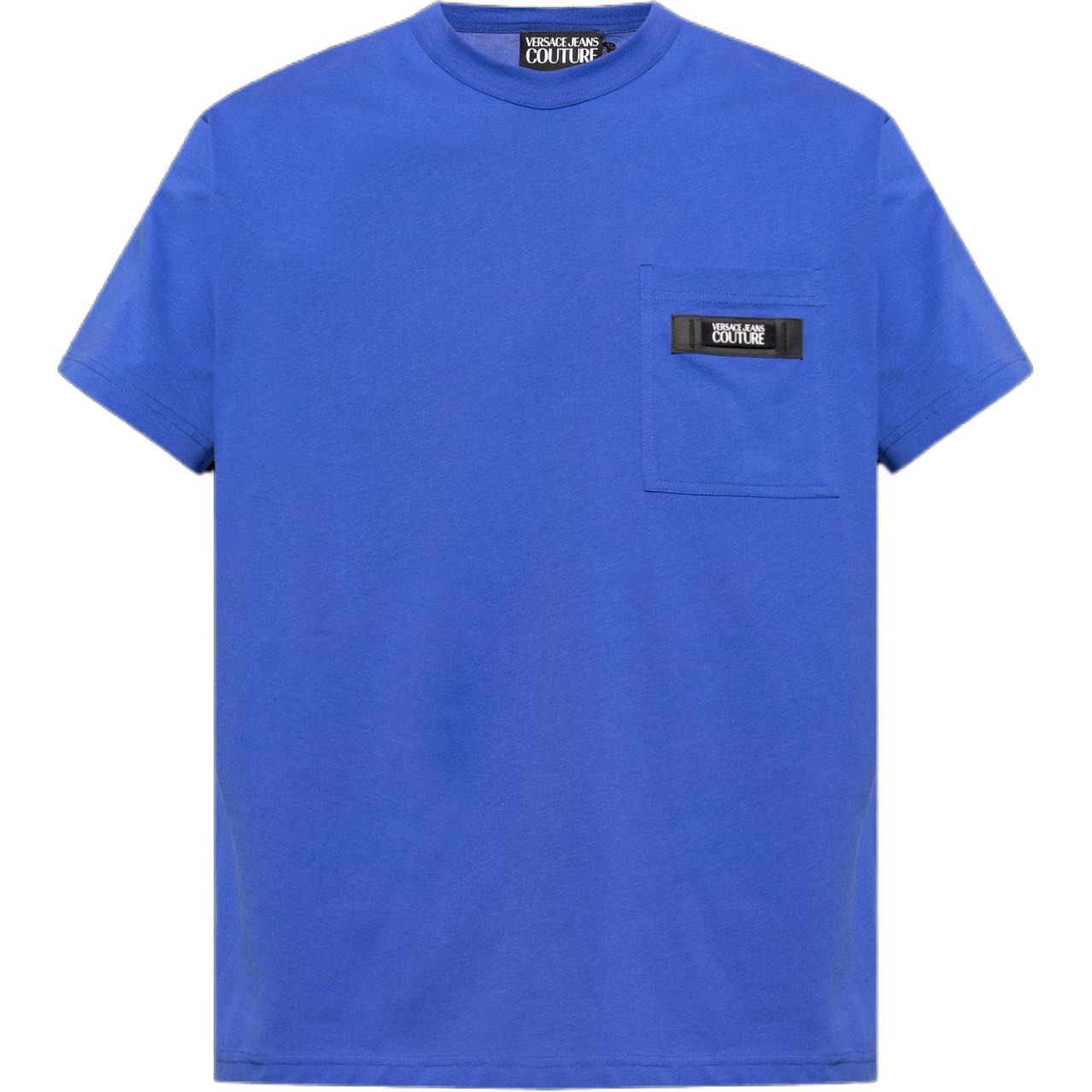 

VERSACE JEANS COUTURE Футболка мужская синяя, Синий, VERSACE JEANS COUTURE Футболка мужская синяя