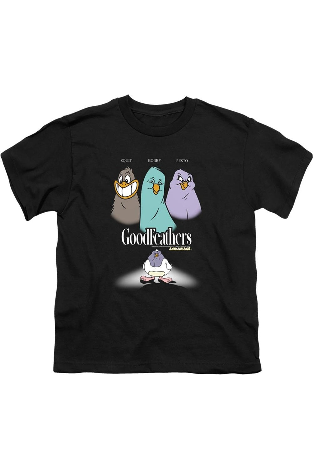 

Футболка Animaniacs Goodfeathers с коротким рукавом для детей Gildan, черный