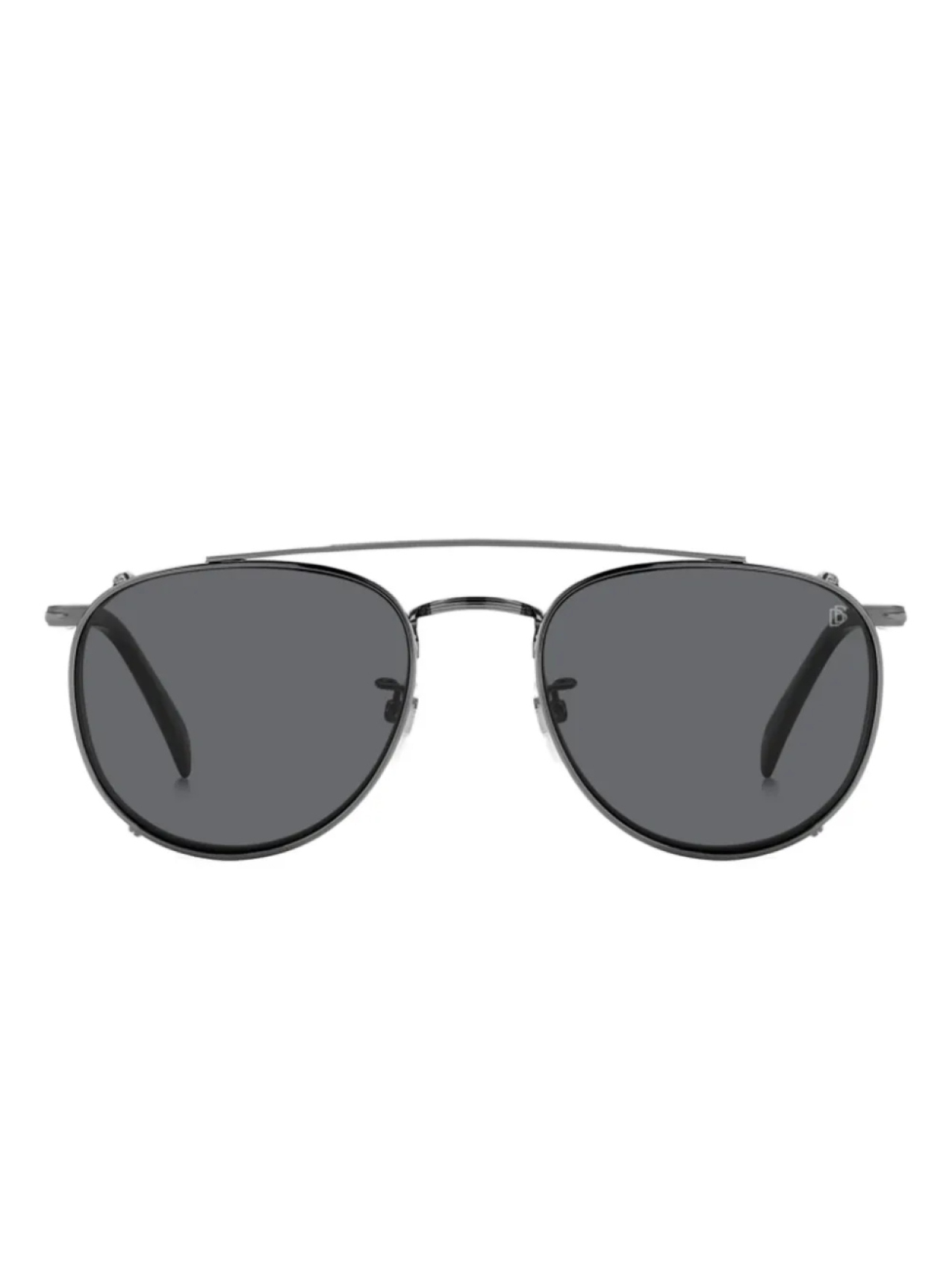 

Солнцезащитные очки-пилоты DAVID BECKHAM EYEWEAR с клипсой, серебряный