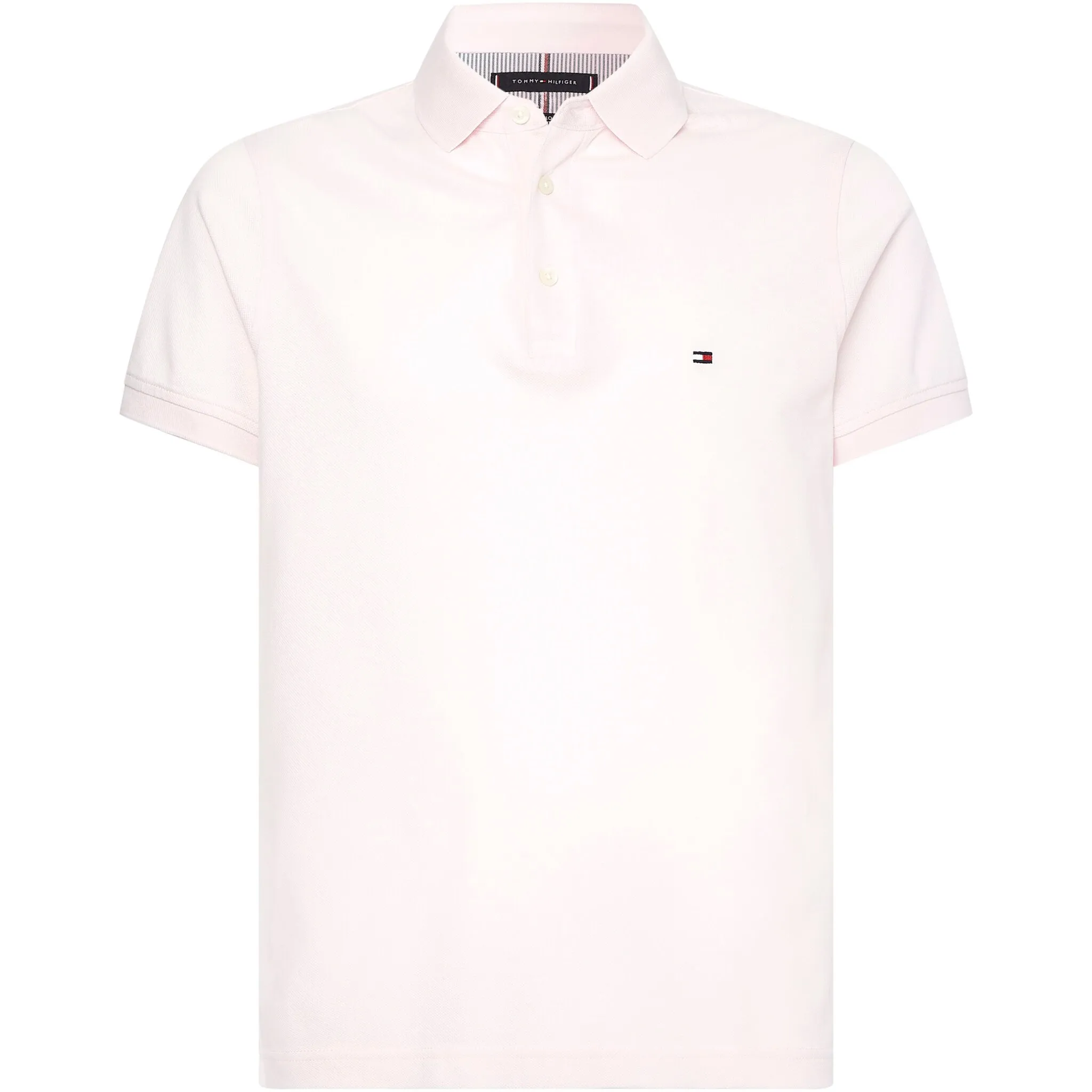 Рубашка-поло Tommy Hilfiger "1985 SLIM POLO", фирменная вышивка, из хлопкового пике, розовый — фото 4