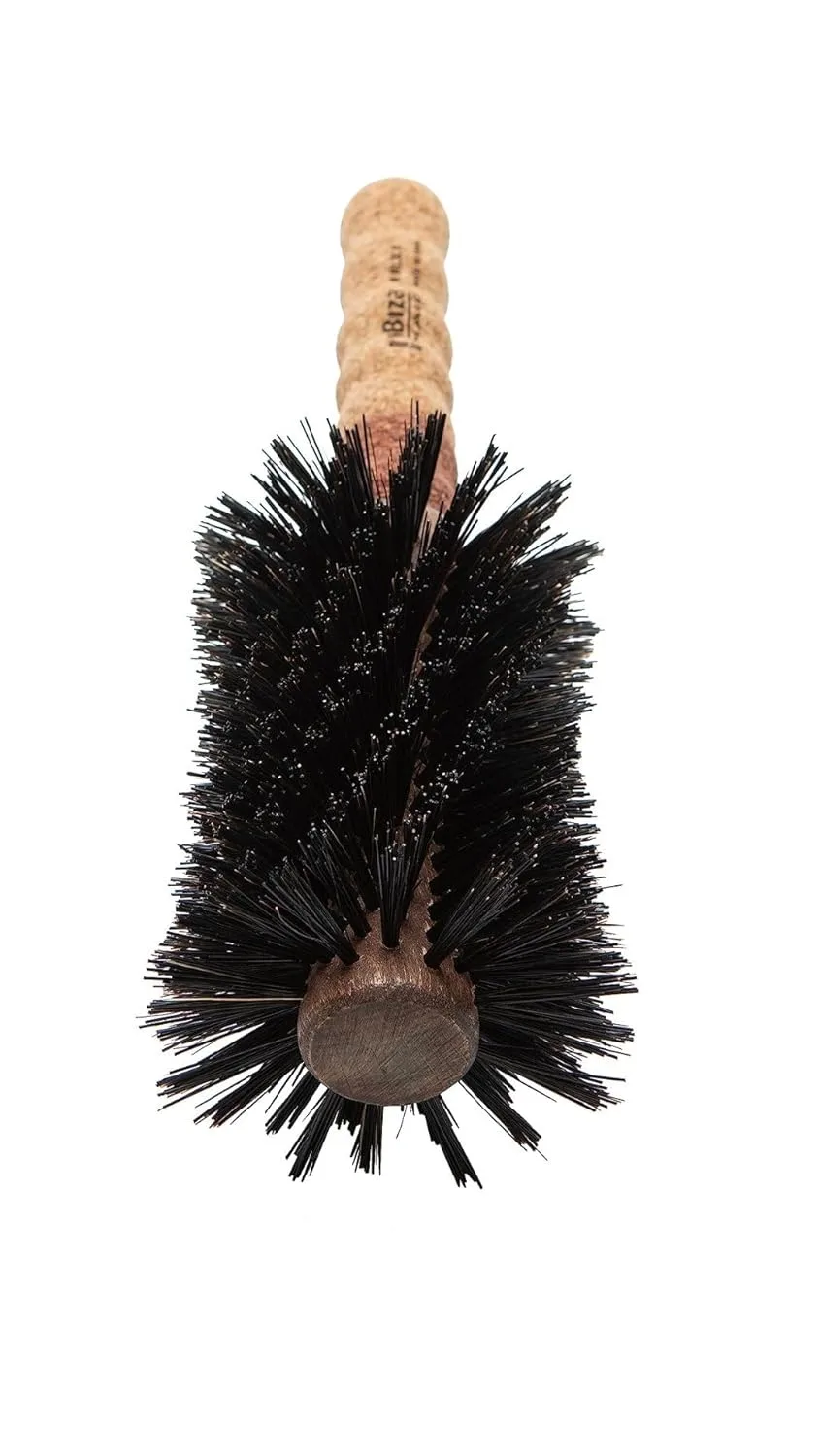 Щетка для волос Ibiza Hair Boar Bristle Concave Barrel Brush (RLX Series) с усиленными витыми щетинками и пробковой ручкой 1 штука (1 шт.), Red — фото 2