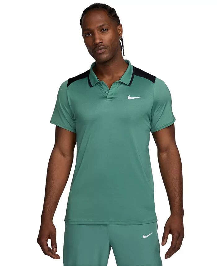 

Мужская теннисная рубашка-поло Advantage Dri-FIT Colorblock Nike, зеленый