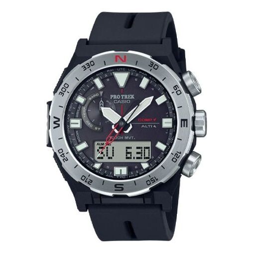 

Часы Casio Pro Trek Mountaineering Analog-Digital Watch 'Black Silver Steel', черный