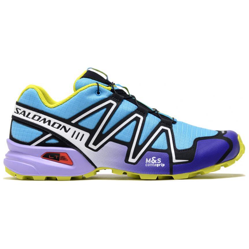 Speedcross 3 нескользящие износостойкие низкие кроссовки Outdoor Unisex Blue Purple SALOMON, синий фиолетовый — фото 3