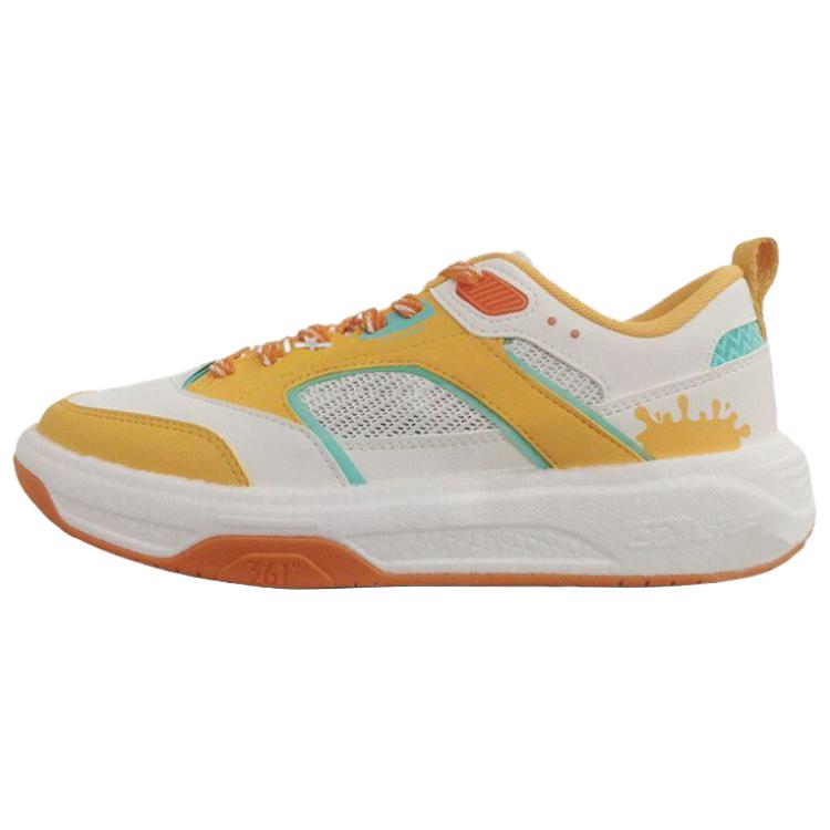 

361° Дышащие и легкие низкие повседневные кроссовки Men's Yellow White