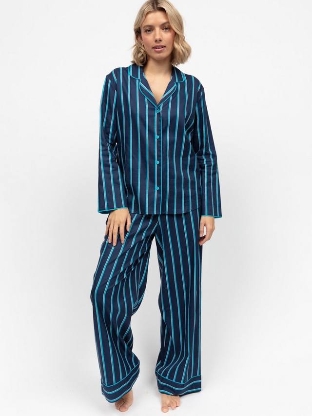 

Пижамный комплект Marina Stripe длинный Cyberjammies, Navy