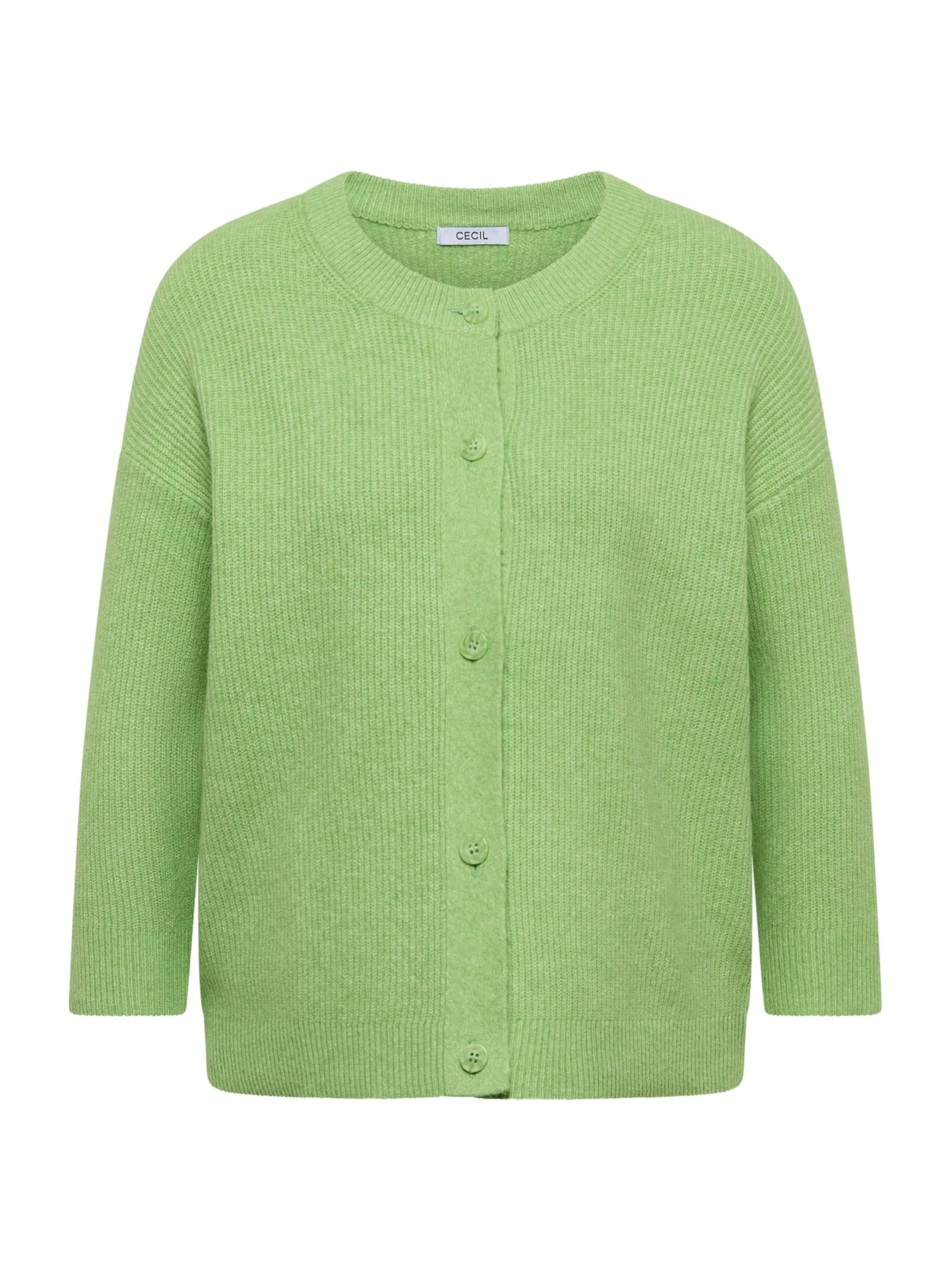 

CECIL Кардиган из трикотажа в светло-зеленом цвете