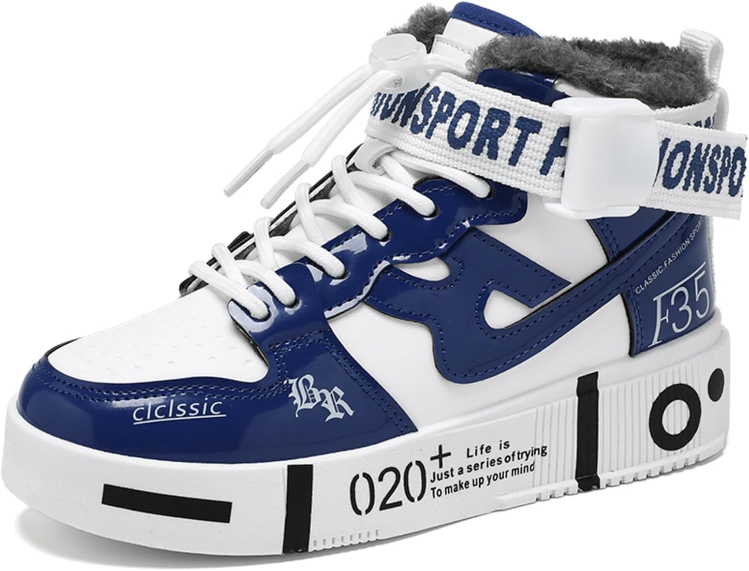 

Мужские высокие кроссовки с флисовой подкладкой, красно-белый модный дизайн, теплые и стильные повседневные зимние обувь Khwfjas