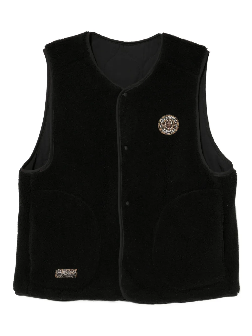 

Двусторонний жилет с вышитым логотипом FINGERCROXX, черный