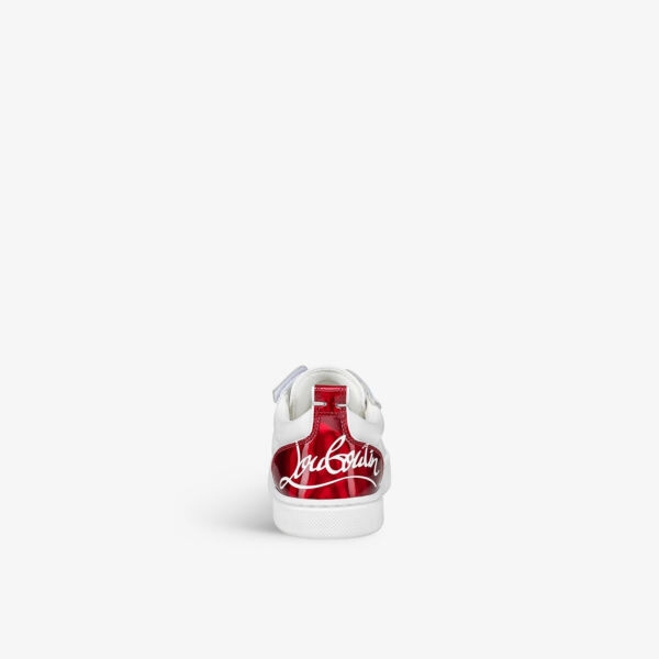 Кожаные низкие кеды Funnyto с логотипом для 4–9 лет Christian Louboutin, цвет bianco — фото 4