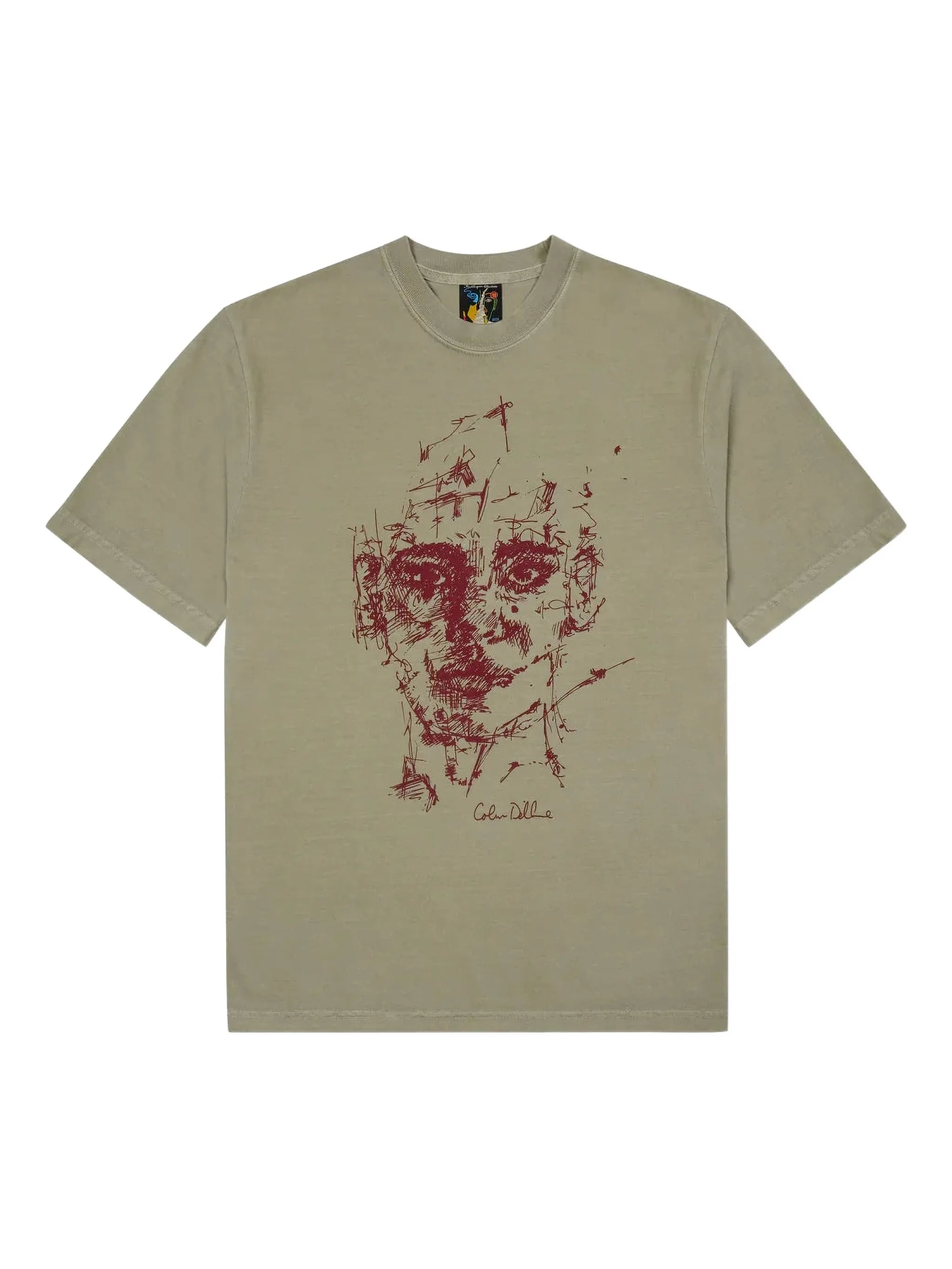 

Хлопковая футболка с изображением лица Kidsuper, коричневый