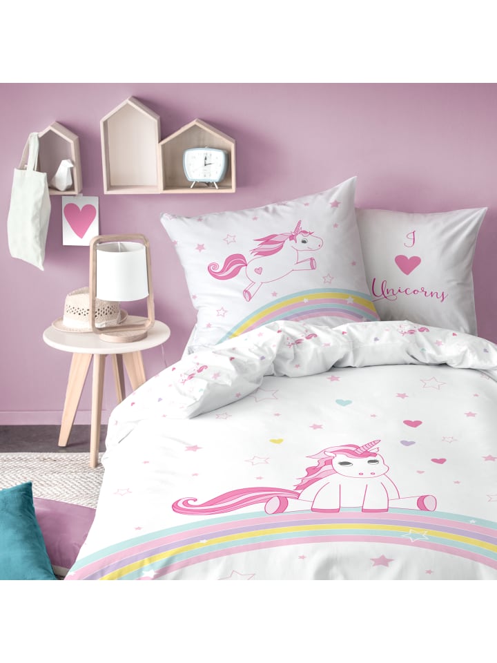 

Постельное белье Matt & Rose Set Biber/Flanell Einhorn/Unicorn, белый