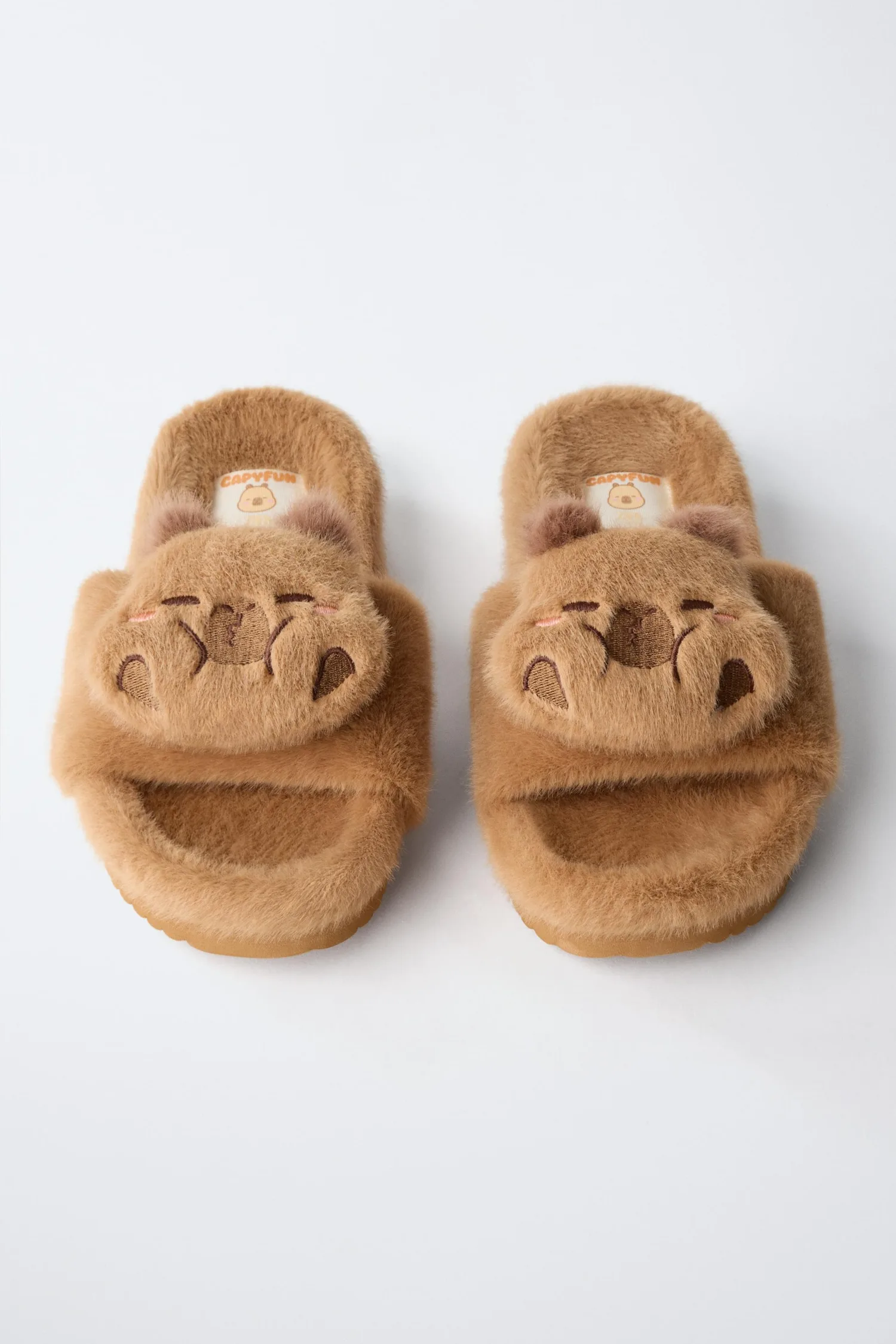 Capybara capyfun slippers Zara, коричневый — фото 4